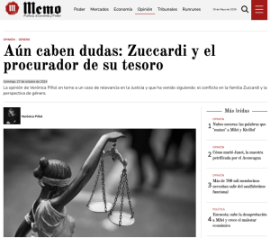 Captura Memo Noticias Mendoza — análisis Caso Zuccardi y el procurador de su tesoro, octubre 2024